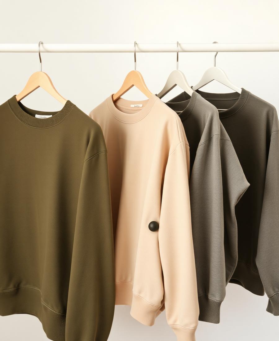 Relaxed crewnecks & layering